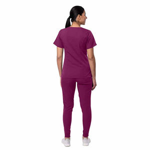 Vêtements médicaux unisexes extensibles à la vente, uniformes d'infirmière, tenue d'hôpital, tissu en toile, couleur et logo personnalisés - Product Image 2