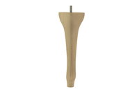 Pieds en bois massif de caoutchouc courbés et ornés pour ensemble coiffeuse et chaise – Pieds de meubles robustes pour extérieur, salon ou atelier