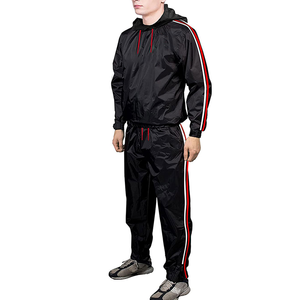 Sudadera Deportiva Negra Personalizada para Adelgazar, Traje de Sauna para Ejercicio en el Gimnasio, Color de Contraste, Unisex, Cintura Elástica, Secado Rápido, Transpirable - Product Image 2