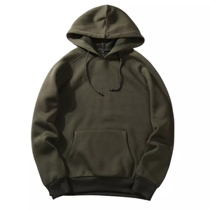 Factory Wholesale Men's Solid Color 100% Cotton Pullover <b>Hoodie</b> Custom Hip Hop Streetwear with Front Logo for Winter - Product Image 4