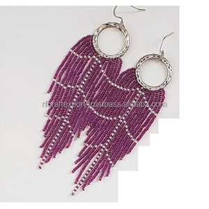 Glass Bead Fashion Post <b>Earrings</b> Jewelry Seed Bead <b>Earrings</b> <b>Handmade</b> Stud Post <b>Earrings</b> for Women Girls by RF Crafts - Product Image 6