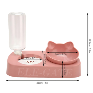 Eleganti Distributori Automatici di Cibo e Acqua per Animali Domestici in Acciaio Inox e Plastica con Erogatore d'Acqua - Product Image 5