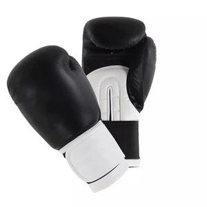 Vente chaude 14oz Gants de boxe d'entraînement professionnel Nouveau Design En cuir véritable Lacé Poignet Compétition Usine Kick Boxing - Product Image 1