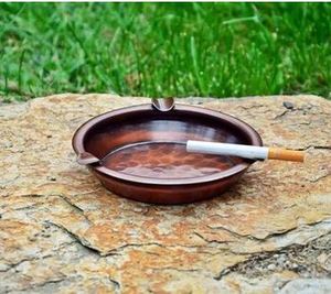 Cenicero de cobre con acabado clásico Vintage, diseño personalizado para el hogar, restaurante, Bar, oficina, embalaje de regalo Ideal disponible a buen precio - Product Image 2