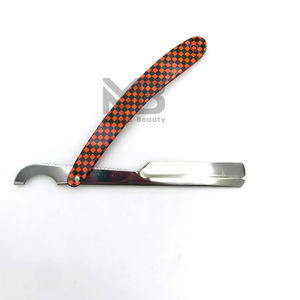 Rasoir manuel professionnel à bord droit en acier inoxydable rasoirs de barbier pointus en plastique/bois avec étiquetage privé fabriqué en usine - Product Image 4