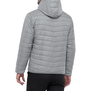 Veste matelassée à capuche en duvet pour homme surdimensionnée personnalisée, veste d'hiver en laine à col montant zippée - Product Image 2