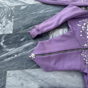 Sweat à capuche à fermeture éclair imprimé de logo personnalisé lourd 100% coton brodé pour la conception d'impression bouffante avec fermeture éclair - Product Image 5