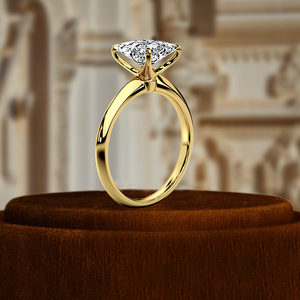 Anillo de Compromiso Solitario con Diamante Cultivado en Laboratorio, Corte Princesa, 1 Quilate, Certificado IGI, Oro Amarillo de 14k, Anillo de Bodas para Regalo de Aniversario - Product Image 2