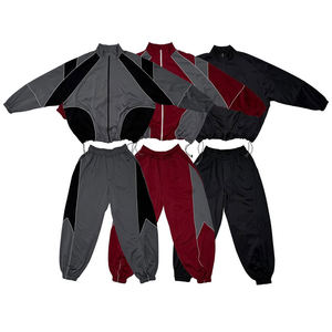 Chaqueta Casual con Cremallera y Pantalones Acampanados 100% Nailon con Líneas Reflectantes Nuevo Diseño Chándal Cortavientos Extra Grande para Hombre - Product Image 1