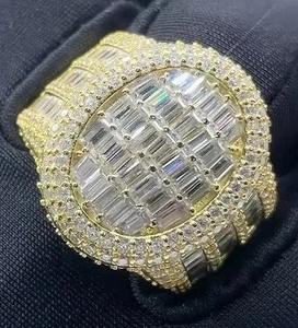 925 Starling Silver Baguette <b>Diamond</b> ring hip hop jewelry customize ring <b>wedding</b> <b>diamond</b> ring - Product Image 1