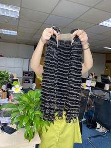 Extensions de cheveux humains de cheveux ondulés profonds de cheveux vietnamiens crus vierges super doublement étirés - Product Image 6