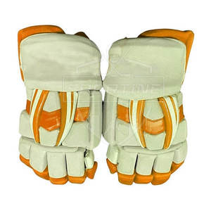 High Quality Custom Size <b>Ice</b> Hockey Gloves Hand <b>Grips</b> Non-Slip Adjustable Wrist Strap Breathable Leather Construction - Product Image 1