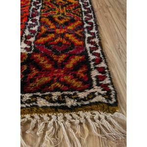 Alfombras de Lana Anudadas a Mano Nuray en Rojo y Naranja con Patrón Geométrico Pae-4337 para Uso Doméstico - Product Image 4