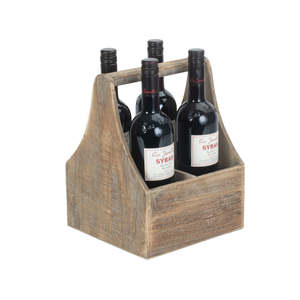 Porte-bouteille en bois effet chêne Fournitures de fête élégantes - Product Image 3