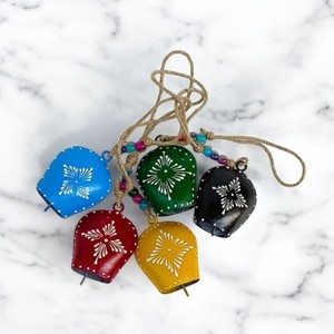 Indian Handmade Simplistic And Beautiful Hanging 5 IN 1 Metal Cow Bells For Decor & Christmas Gift Gold swiss Cow Bells - Product Image 6