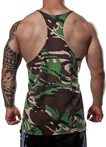 Camiseta sin mangas de gimnasio para hombre, transpirable, acanalado, absorbente - Product Image 5