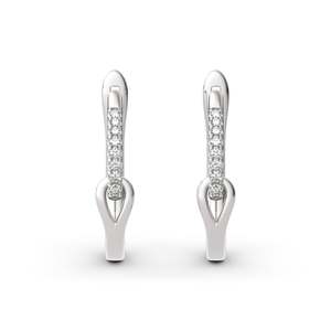 ต่างหูห่วงเพชรเงินสเตอร์ลิง Jeulia Knot - Product Image 2