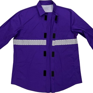 Chemise de sécurité réfléchissante pour hommes, haute visibilité, vêtements de travail, construction, industrie, travailleurs routiers, polyester respirant, extérieur - Product Image 3