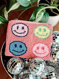 กระเป๋าใส่เหรียญลูกปัดลายวัวชายแนววินเทจสำหรับสุภาพสตรีลวดลายหินที่น่าสนใจมีซิปกระเป๋าเครื่องสำอางแฟชั่นเงิน - Product Image 5