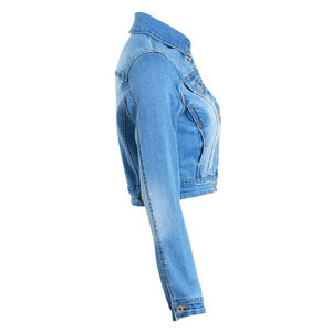 Premium Short Length Denim <b>Jacket</b> Wool Black Print Solid Color Casual Loose Fit Long Sleeves New Spot Cropped <b>Jacket</b> OEM - Product Image 3