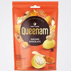 Queenam dragee shichimi เคลือบช็อคโกแลตถั่วเม็ดมะม่วงหิมพานต์อัลมอนด์ลูกอม150กรัมขายส่ง - Product Image 1