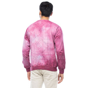 Hombres Tie Dye Sudadera Drop Shoulder Oversized Fit Pullover con patrón artístico retro para el estilo diario de la calle - Product Image 2