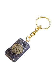 Bán buôn Chất lượng cao đá quý Pyrite radha <span class=keywords><strong>krishna</strong></span> thiết kế mạ vàng Keyring orgone Agate Keychains tại amayra tinh thể xuất khẩu - Product Image 6