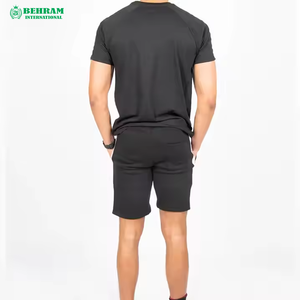 2025 Logo personnalisé grande taille 100% coton respirant Shorts pantalon coupe ample été hommes t-shirts et ensemble court pour hommes - Product Image 4