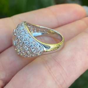 แหวนทองแข็ง Luxury14K รูปดาวโดมประดับเพชรโมอิสซาไนต์แท้เครื่องประดับฮิปฮอปโรเดียมของขวัญสำหรับปาร์ตี้อินเทรนด์ - Product Image 2