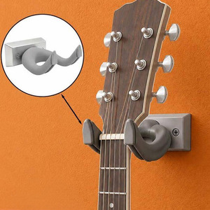 Support mural pour guitare Lastvoice GDS-666GRY gris, support réglable, durable, avec crochet rembourré doux pour guitares acoustiques/électriques/basses - Product Image 2