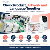 Moniteur Bébé Tuya 5 Pouces 720P Multilingue avec Emballage de Détail, Projet OEM avec Manuel Personnalisé pour Marques à Marque Blanche