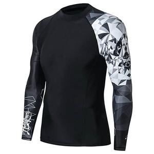 Custom Long Sleeve Rash Guard for Men Blank <b>Swim</b> Top Surf <b>Shirt</b> with Private Label and Personalized Logo - Product Image 1