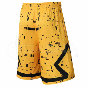 Pantalones cortos de baloncesto para hombre con logotipo personalizado OEM 2025, pantalones cortos de verano de talla grande con estampado de malla de poliéster transpirable - Product Image 3
