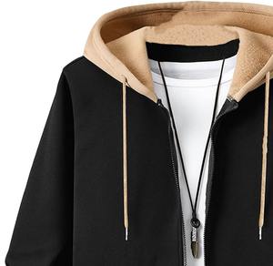 เสื้อฮู้ดสำหรับผู้ชายสไตล์แฟชั่นเสื้อมีฮู้ดสำหรับใส่กลางแจ้งดีไซน์ไม่ซ้ำใครผ้าฝ้ายผสมน้ำหนักเบา - Product Image 6