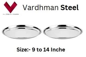 2025 assiette ronde en acier inoxydable de vente chaude avec motif personnalisé marque D-Mark pour cuisine restaurants hôtels cadeaux - Product Image 4