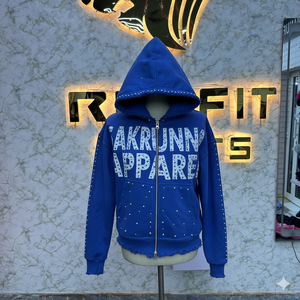 Sweat à capuche zippé pour hommes de Style professionnel Qualité supérieure 100% coton Fabriqué en usine Puff Imprimé Prix pas cher Le plus demandé - Product Image 1