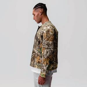 Venta al por mayor barato personalizado OEM diseño hueso impreso chaquetas de algodón para hombre de talla grande chaqueta de Bombardero - Product Image 5