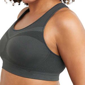 Sujetador deportivo personalizado para mujer gimnasio Fitness Yoga ropa para correr transpirable de talla grande Spandex Nylon Color sólido ropa de Yoga - Product Image 2