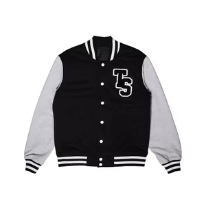 Veste de baseball pour homme de haute qualité, faite à la main |   Veste universitaire de baseball avec design patchwork sur le devant, imperméable et épaisse - Product Image 6