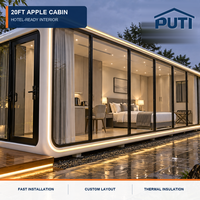 Suite Cabine Apple de 20 pieds en acier modulaire protégé contre la corrosion pour club de plage tropical et hôtel de plongée