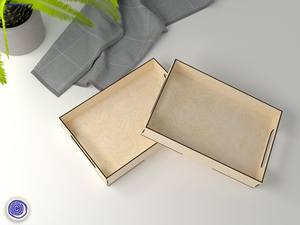 ถาดไม้แบนให้บริการไฟล์ดิจิตอล-Ai SVG EPS-รูปแบบการตัดด้วยเลเซอร์ - Product Image 3