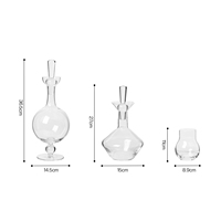 Ensemble de carafes à vin en cristal K9 soufflé à la main, automatiques et luxueuses, pour la maison, le bar et l'hôtel, avec bouchon en verre