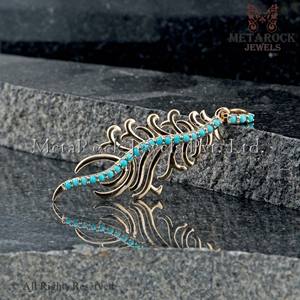 <b>Solid</b> 14k Yellow <b>Gold</b> <b>Pendant</b> Natural Turquoise Gemstone <b>Gold</b> Jewelry Wholesale New Design Handmade <b>Pendant</b> - Product Image 4