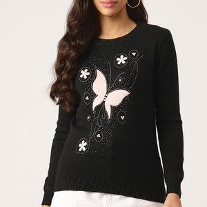 Sweat-shirts en molleton pour femmes, sur mesure, hiver, sequins, couleur unie, imprimé, respirant, coton mélangé, qualité supérieure - Product Image 1