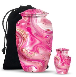 Beautiful Modern Pink Swirl Funeral Urn <b>for</b> Human <b>Ashes</b> <b>Keepsake</b> Unique Decorative Small <b>Ashes</b> Custom Memorial Urn Adult <b>Ashes</b> - Product Image 4