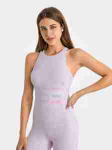 High Quality Women Sexy Eco-Friendly Breathable Yoga Short Sleeveless Tank <b>Tops</b> Custom Logo Printing Polyester/Cotton Fabric - Product Image 3
