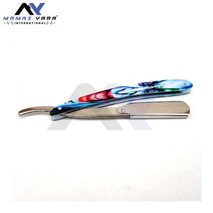 Rasoir de Barbier Professionnel Style Joker avec Manche, Rasoir Droit en Acier Inoxydable pour Hommes, Rasoir Pliant à Verrouillage par Oscillation - Product Image 4