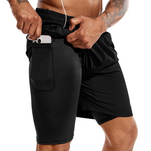 กางเกงขาสั้นผ้าคอตตอนสำหรับผู้ชายกางเกงขาสั้นออกกำลังกายทำจากผ้าฝ้ายเนื้อหนาสำหรับเล่นฟิตเนสใส่สบายระบายอากาศได้ดีล่าสุด - Product Image 2