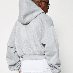 Sudaderas básicas de alta calidad personalizadas para hombre, ropa de calle Relax Fit French Terry, diseño de logotipo personalizado, sudaderas con capucha de mezcla de algodón con cremallera para hombre - Product Image 2