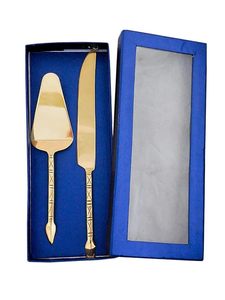 Best Selling Handmade Metal <b>Cake</b> <b>Server</b> & Knife Set in Low Price with Logo Customization From India - Product Image 3